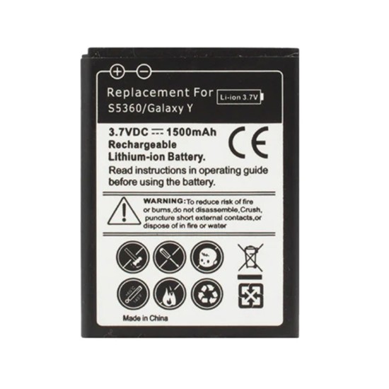 Battery Samsung Galaxy Pocket Gt-5300/Gt-5360/Galaxy Y/Gt-S5380/Wave Y EB454357VU Bulk Li-On 3.7v 1200mAh